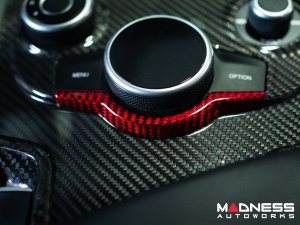 Alfa Romeo Giulia Center Console Frame Trim - Carbon Fiber - Red Candy - Pre '20 Models Alfa Romeo Giulia Center Console Frame Trim - Carbon Fiber - Red Candy - Pre '20 Models